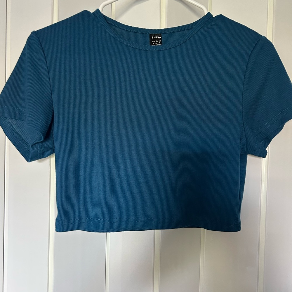 Blue Crop Top